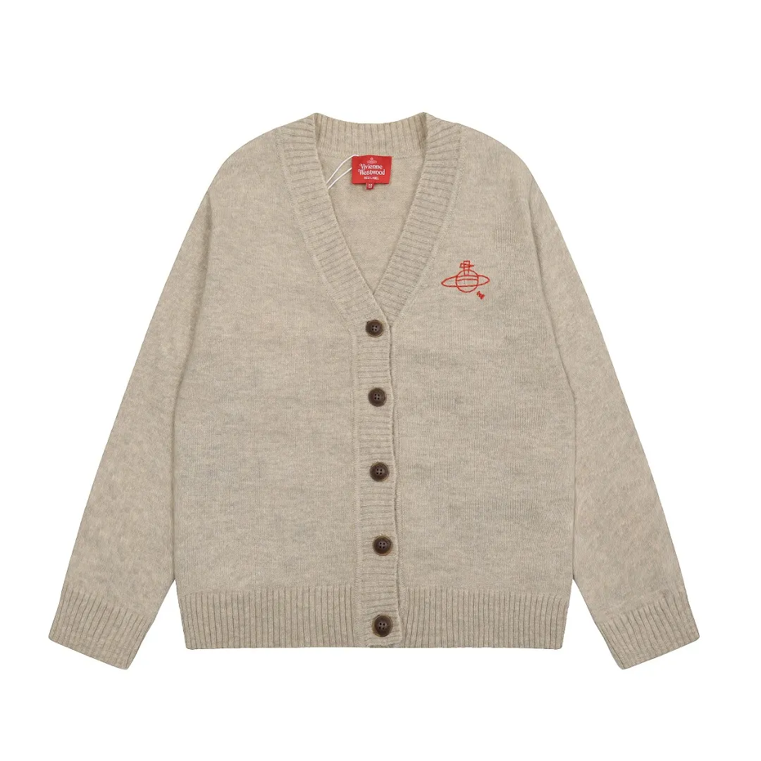 VIVI 133#Top quality" vivienne west wood 25 spring new retro knitted wool cardigan Size: 1 yard (90-110 pounds) 2 yards (110-130 pounds) 3 yards (130-150 pounds) Color: black gray khaki